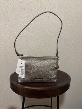 Silver Metallic Shoulder Bag by